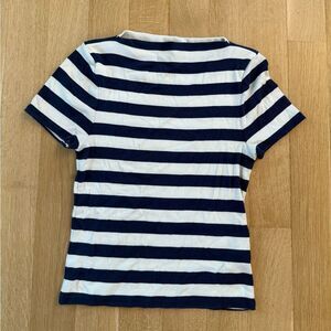 J. Crew Blue and White Striped Top